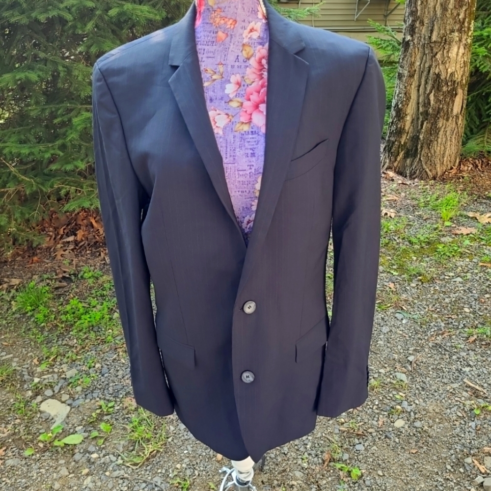 Hugo BOSS navy Pinstripe Blazer 40L